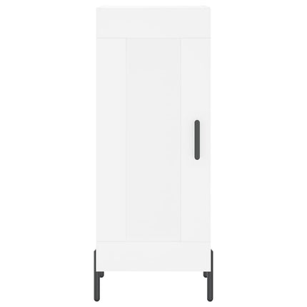 Högskåp vit 34,5x34x180 cm konstruerat trä