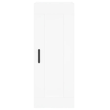 Högskåp vit 34,5x34x180 cm konstruerat trä
