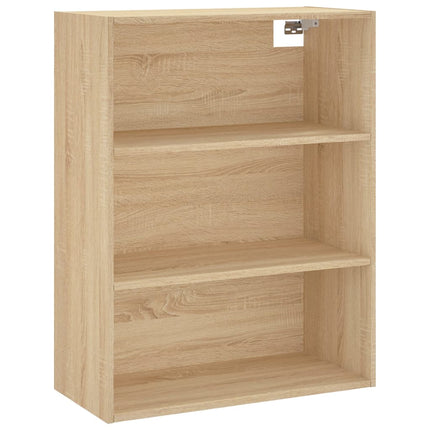 Högskåp sonoma-ek 69,5x34x180 cm konstruerat trä