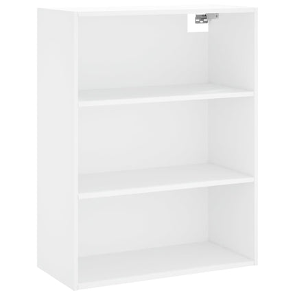 Högskåp vit 69,5x34x180 cm konstruerat trä