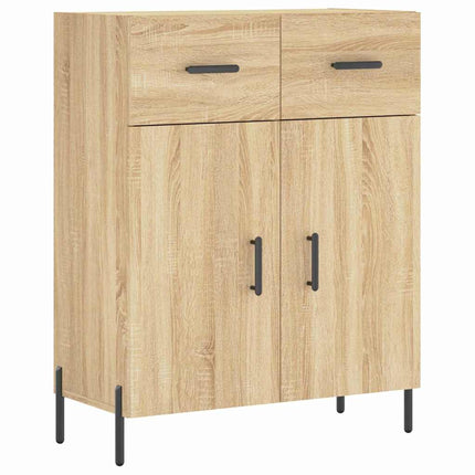 Högskåp sonoma-ek 69,5x34x180 cm konstruerat trä