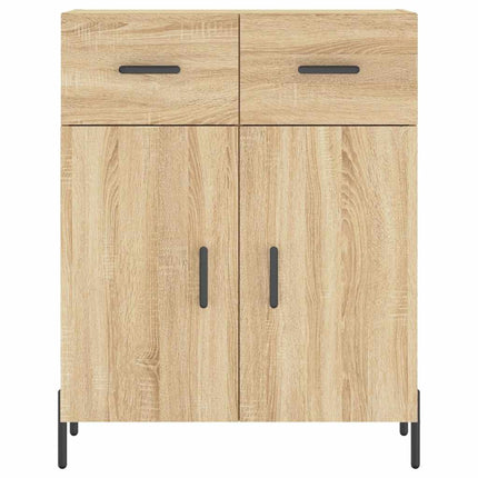 Högskåp sonoma-ek 69,5x34x180 cm konstruerat trä