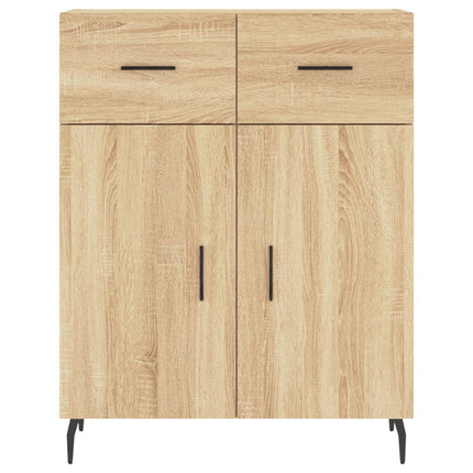 Högskåp sonoma-ek 69,5x34x180 cm konstruerat trä
