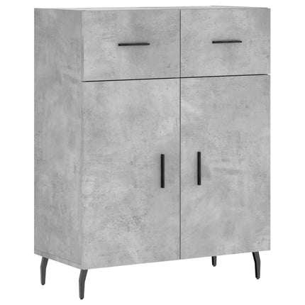 Högskåp betonggrå 69,5x34x180 cm konstruerat trä