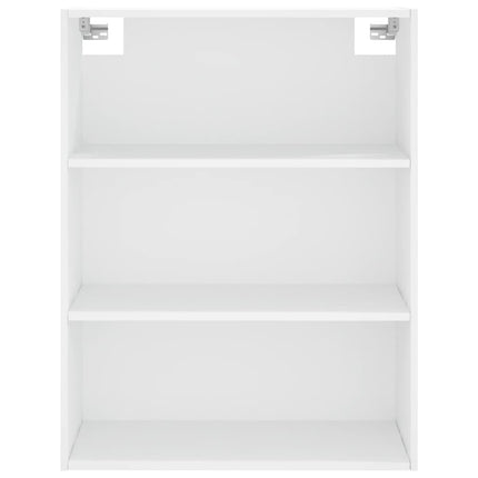 Högskåp vit 69,5x34x180 cm konstruerat trä