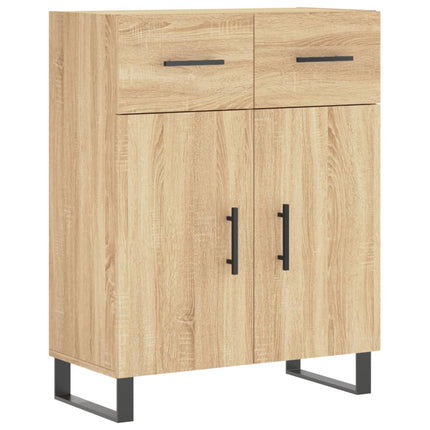 Högskåp sonoma-ek 69,5x34x180 cm konstruerat trä