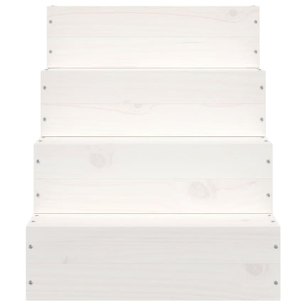 Husdjurstrappa Vit 40x49x47 cm massiv furu