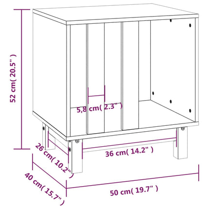 Hundkoja vit 50x40x52 cm massiv furu