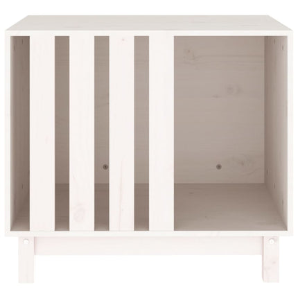 Hundkoja vit 70x50x62 cm massiv furu