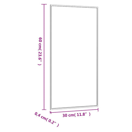 Väggspegel 30x60 cm glas rektangulär
