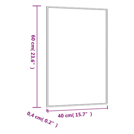 Väggspegel 40x60 cm glas rektangulär
