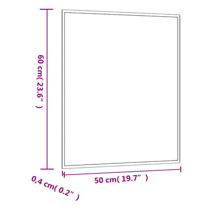 Väggspegel 50x60 cm glas rektangulär