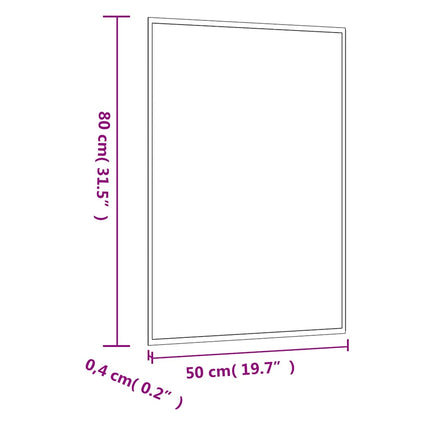 Väggspegel 50x80 cm glas rektangulär