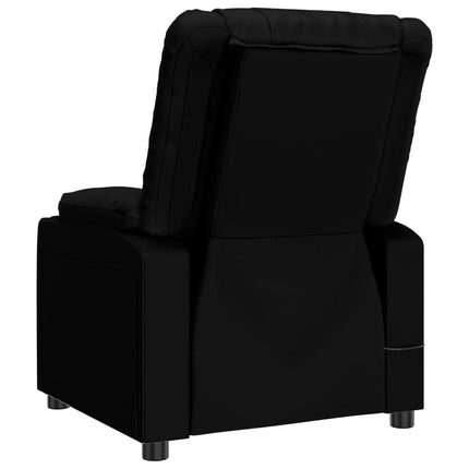 Elektrisk reclinerfåtölj svart konstläder