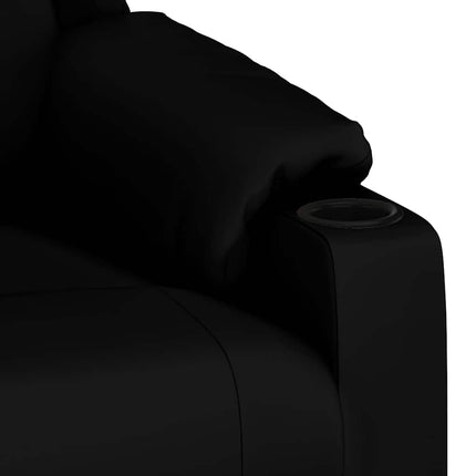 Elektrisk massagefåtölj svart konstläder