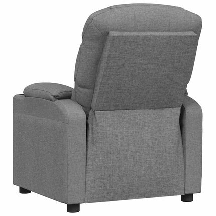 Elektrisk reclinerfåtölj ljusgrå tyg