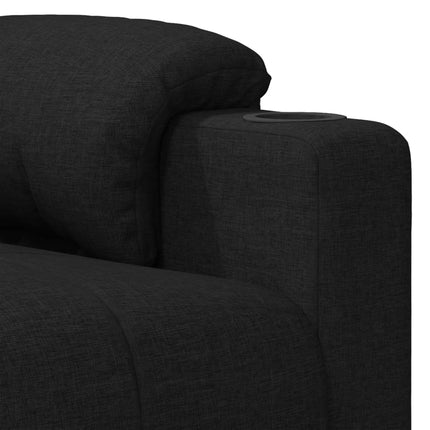 Elektrisk reclinerfåtölj svart tyg