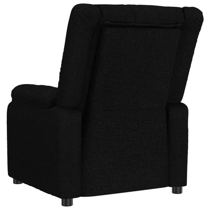 Elektrisk reclinerfåtölj svart tyg