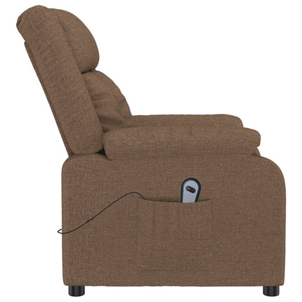 Elektrisk reclinerfåtölj Brun tyg