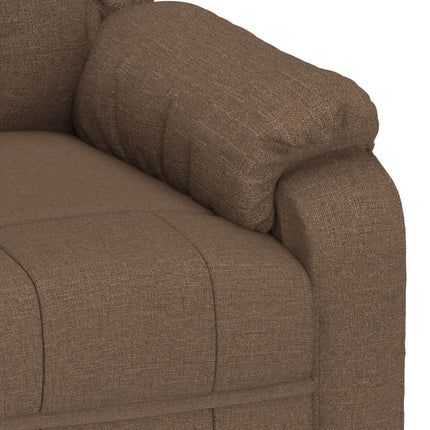 Elektrisk massagefåtölj brun tyg