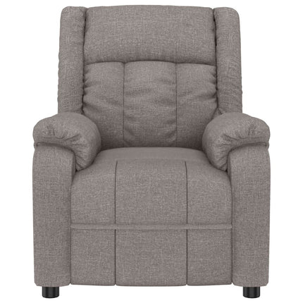 Elektrisk massagefåtölj taupe tyg