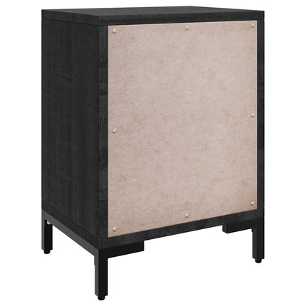 Sängbord 2 st svart 40x30x55 cm massivt furuträ