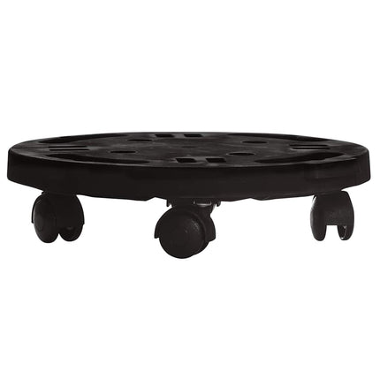 Blomvagnar med hjul 3 st diameter 30 cm svart 170 kg