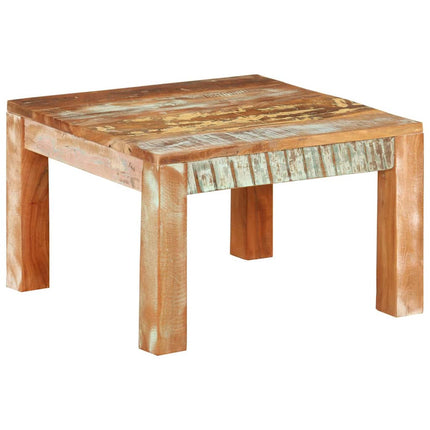 Soffbord 55x55x35 cm massivt återvunnet trä