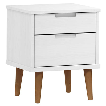 Sängbord MOLDE vit 40x35x48 cm massiv furu