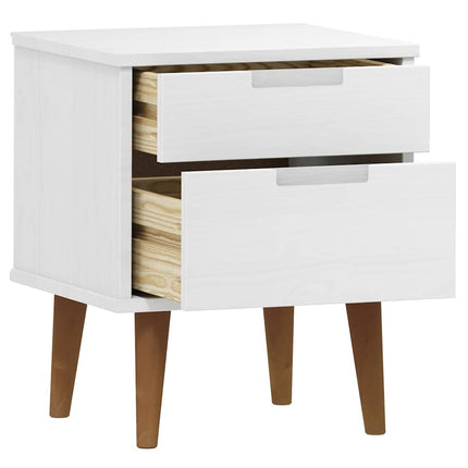 Sängbord MOLDE vit 40x35x48 cm massiv furu