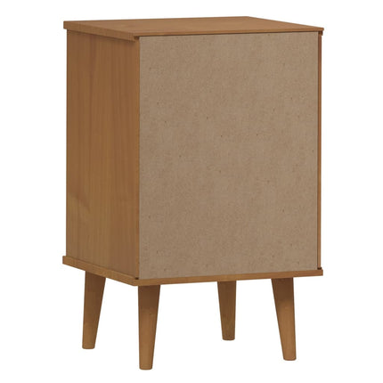 Sängbord MOLDE brun 40x35x65 cm massiv furu