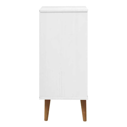 Byrå MOLDE vit 40x35x82 cm massiv furu