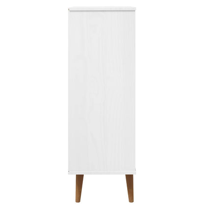 Skoskåp MOLDE vit 59,5x35x103 cm massiv furu