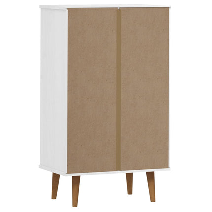 Skoskåp MOLDE vit 59,5x35x103 cm massiv furu
