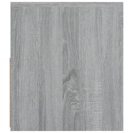 Sängbord 2 st med LED-belysning Grå sonoma 60x35x40 cm