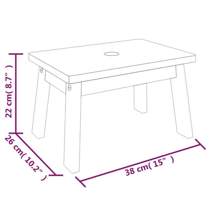 Stegpall 38x26x22 cm massivt akaciaträ