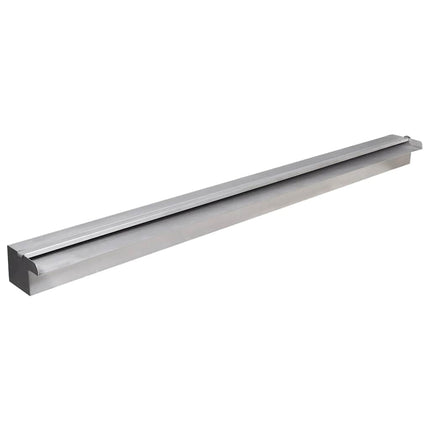 Poolfontän med lysdioder rostfritt stål 110 cm