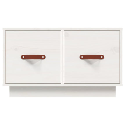 Soffbord vit 60x53x35 cm massiv furu