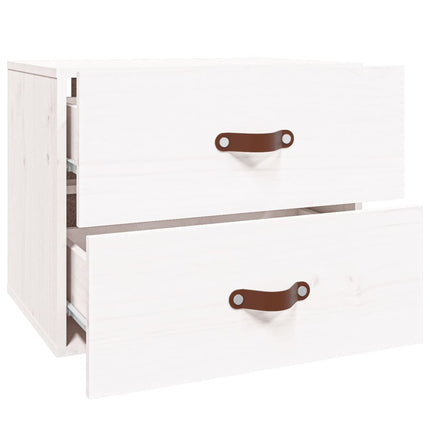 Väggmonterade sängbord vit 50x36x40 cm