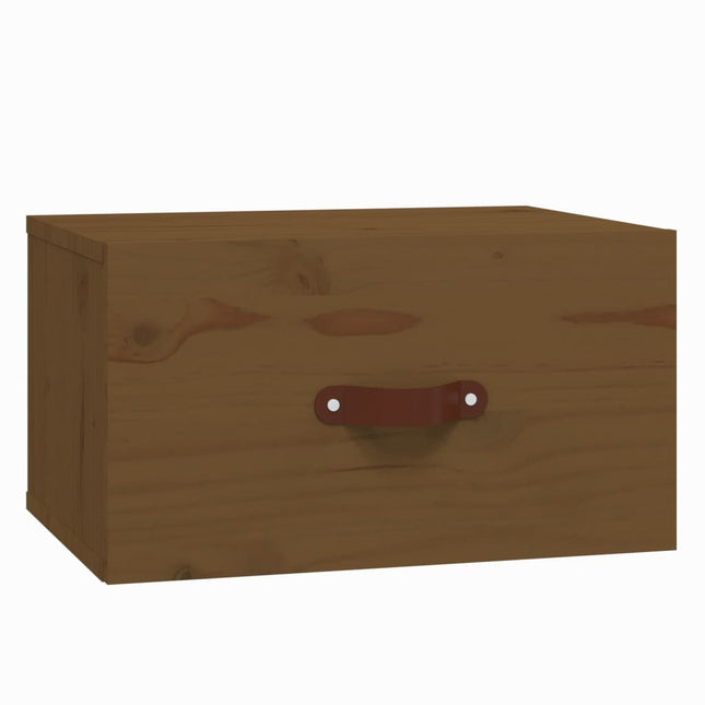 Väggmonterade sängbord Honungsbrun 40x29,5x22 cm