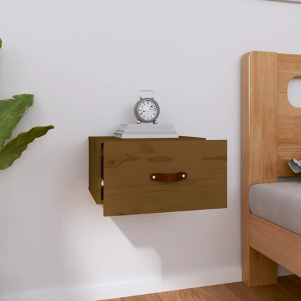 Väggmonterade sängbord Honungsbrun 40x29,5x22 cm