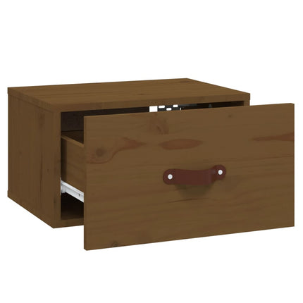 Väggmonterade sängbord Honungsbrun 40x29,5x22 cm