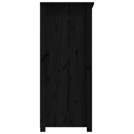 Skänk svart 83x41,5x100 cm massiv furu