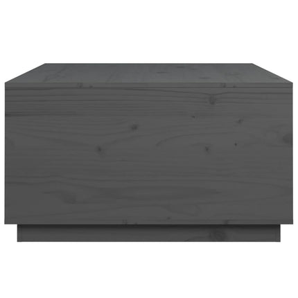 Soffbord grå 80x80x45 cm massiv furu