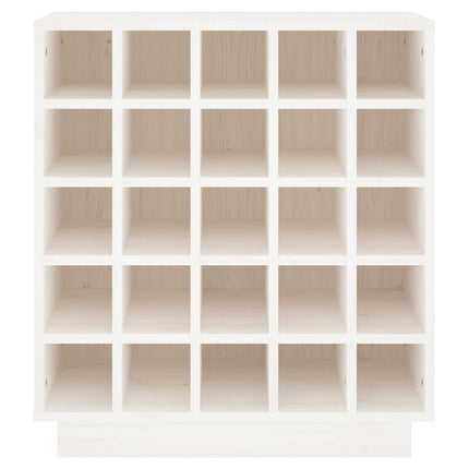Vinskåp vit 55,5x34x61 cm massiv furu