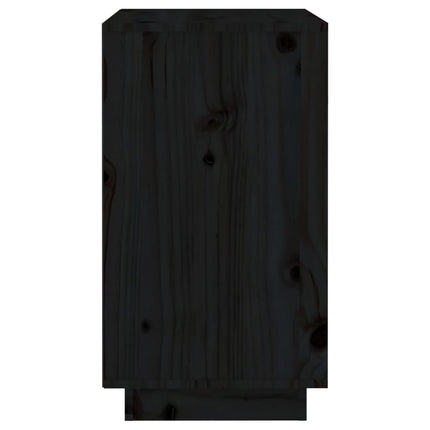 Vinskåp svart 55,5x34x61 cm massiv furu