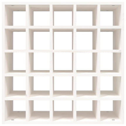 Vinskåp vit 56x25x56 cm massivt trä furu