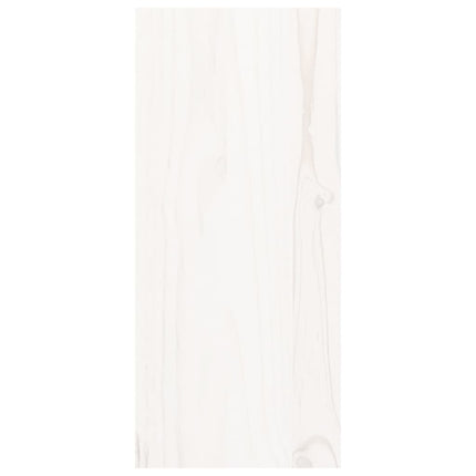 Vinskåp vit 56x25x56 cm massivt trä furu