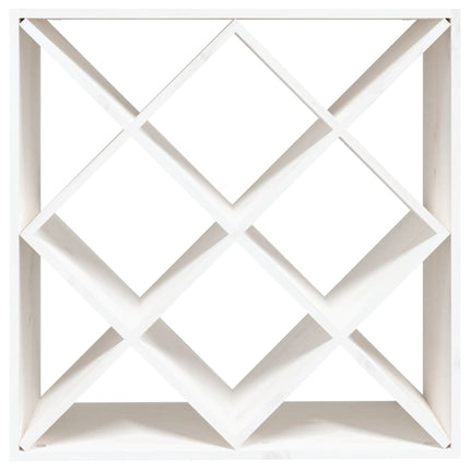 Vinskåp vit 62x25x62 cm massiv furu