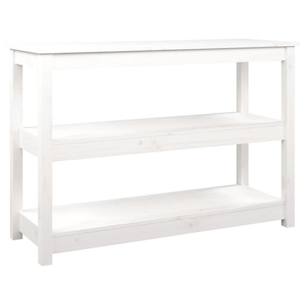 Konsolbord vit 110x40x74 cm massiv furu